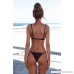SSYUNO Women Bandeau Bandage Bikini Set Tie Side Bottom Triangle Two Piece Swimsuit Bathing Suits Black B07M9LB8FQ